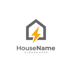 Home Bolt Logo Vector, Electric House Logo Icon Design Element, Design Illustration