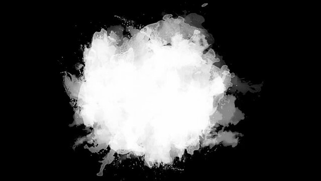 The appearance of an abstract spot on black