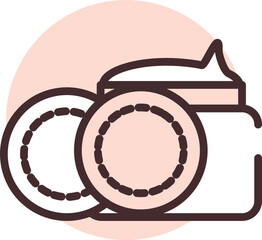 Self care products, illustration, vector on a white background.