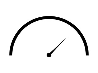 Black speedometer, rating system.. Performance measurement, feedback. Isolated png illustration, transparent background. Asset for overlay, montage, presentation. Business concept.