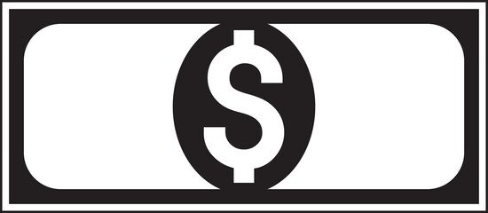 Dollar banknote. Fiat money sign symbol.