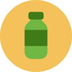 Fototapeta premium Ecology green bottle, illustration, vector on a white background.
