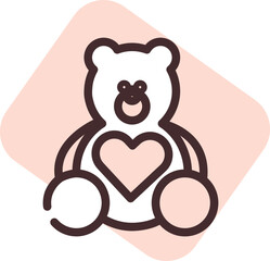 Valentines event, illustration, vector on a white background.