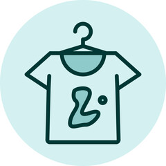 Cleaning clothes, illustration, vector on a white background.