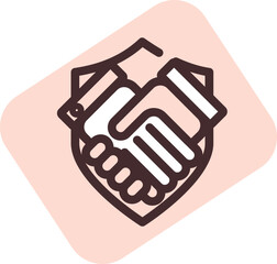 Human rights business, illustration, vector on a white background.