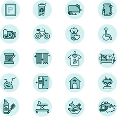 Fototapeta premium House services icon set, illustration, vector on a white background.
