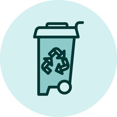 Trash can, illustration, vector on a white background.