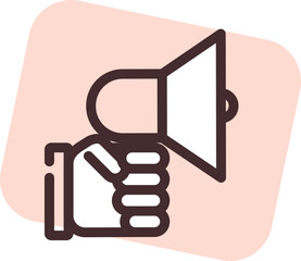 Human rights marketing, illustration, vector on a white background.