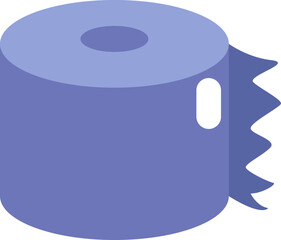 Toilet paper, illustration, vector on a white background.