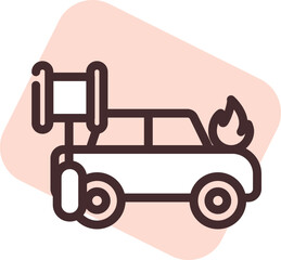 Car law, illustration, vector on a white background.