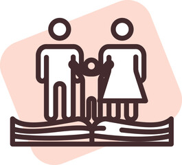 Family laws, illustration, vector on a white background.