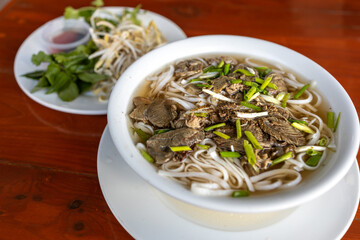 Famous Vietnamese food - Bun Cha Thit Rice Noodle