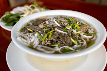 Famous Vietnamese food - Bun Cha Thit Rice Noodle