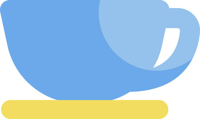 Morning routine coffee, illustration, vector on a white background.