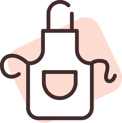Restaurant apron, illustration, vector on a white background.