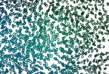 Dark Blue, Green vector background with bubbles.