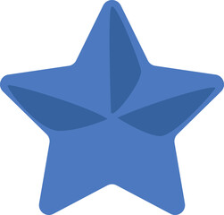 Blue sea star, illustration, vector on a white background.