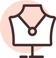 Shopping mall jewellery, illustration, vector on a white background.