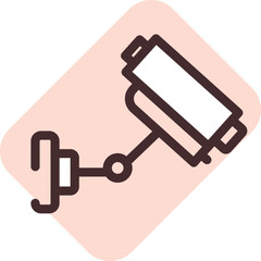 Shopping mall security, illustration, vector on a white background.