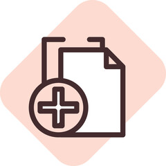 Add a page icon, illustration, vector on a white background.