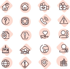 Social media connection, illustration, vector on a white background.