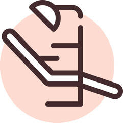 Dentist office, illustration, vector on a white background.