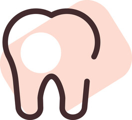 Healthy tooth, illustration, vector on a white background.