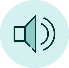 Sound on icon, illustration, vector on a white background.