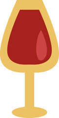 Wine glass, illustration, vector on a white background.