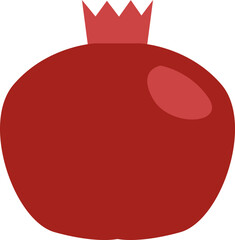 Orange pomegranate, illustration, vector on a white background.