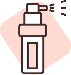 Allergy spray, illustration, vector on white background.