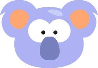 Purple koala, illustration, vector on white background.