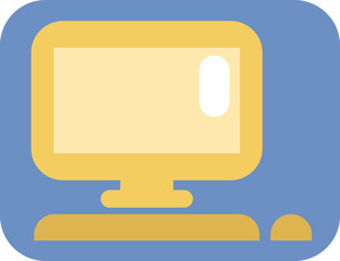 Appliance computer, illustration, vector on white background.