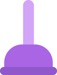 Fototapeta premium Bathroom plunger, illustration, vector on white background.