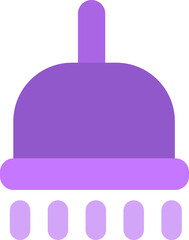 Bathroom shower, illustration, vector on white background.