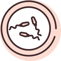 Biochemistry semen, illustration, vector on white background.