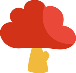 Camping tree, illustration, vector on white background.