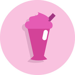 Cafe coctail, illustration, vector on white background.