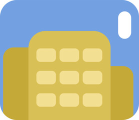 City buildings, illustration, vector on white background.