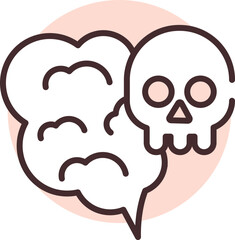 Disaster toxic gas, illustration, vector on white background.