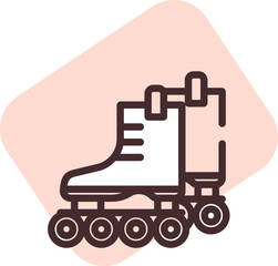 Hobby rollerskates, illustration, vector on white background.