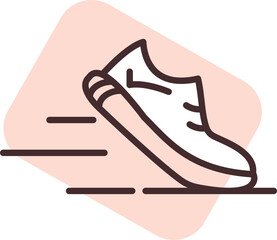 Hobbies running, illustration, vector on white background.