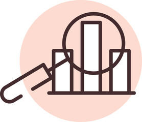 Marketing analysis, illustration, vector on white background.