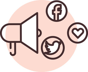 Marketing smm, illustration, vector on white background.