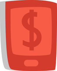 Market phone, illustration, vector on white background.