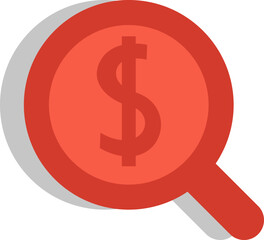 Market search, illustration, vector on white background.