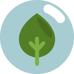 Green leaf, illustration, vector on white background.