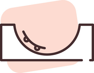 Skate park, illustration, vector on white background.