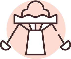 Park rides, illustration, vector on white background.