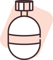 Plumbing oxygen tank, illustration, vector on white background.